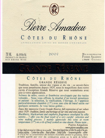Cuvée 2007 "GRANDE RESERVE"