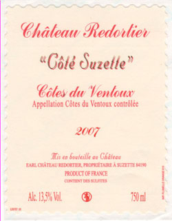 Cuvée 2007 "COTE SUZETTE"