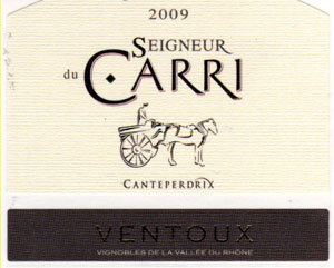 Cuvée 2009 "SEIGNEUR DU CARRI"