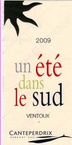 Cuvée 2009 "UN ETE DANS LE SUD"